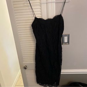 KC Cooper 1990s black lace dress